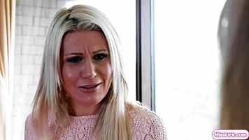 busty lesbian wives lick pussies on pool table