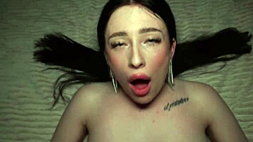 Deep doggystyle pounding juicy brunette pussy after party bareback cum covered moaning