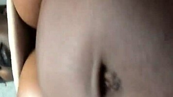 Sexy ebony creams hairy pussy riding dildo hard 😍💦 homemade!