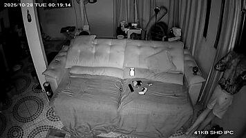 brazilian nerd teen caught on security cam with hot amateur action