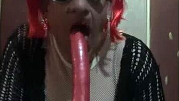 Bisexual Crossdresser Mark Wright Fucks Dildo Then Sucks Ass To Mouth Clean 😈🍆