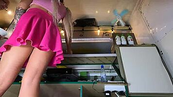 i was sooo happy seein she aint wearin panties under that skirt hidden upskirt pov got me hard