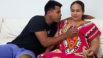 i milk my friends huge tits latina while she moans crazy chubby pregnant play