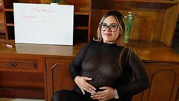 showing my horny lesbian teacher abby carter how i lick pussy scissor and muff dive in sensual latina party fuck session