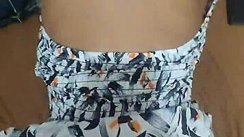 young wife in short dress bends over for neighbor's hard doggystyle pounding