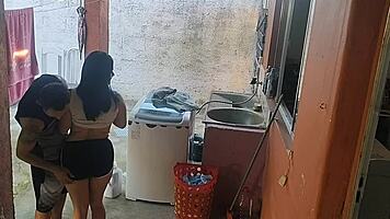 wife out so horny maid couldnt resist my hard cock pounding her