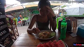 i went for a nice walk at market ate fine breakfast then quickie fuck felt so good