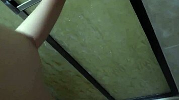 service worker's wet pussy tempts as she sucks cock hard for cash reward
