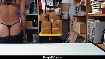 black haired teen confesses crime while fucked by officer