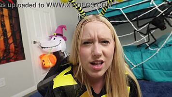 Kallie Taylor Teases for Neighbor's Irresistible Candy Temptation Close-Up