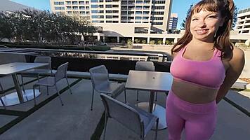 hot huge tits babe tricked into massive cock cum covered pounding by photographer