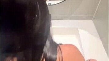 Viral Risky Raw Creampie Fuck with Eager Colombian Latina in Public Mall Bathroom
