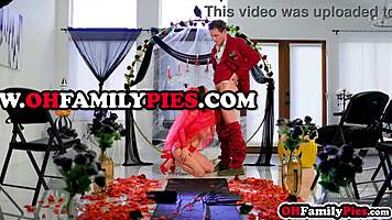 Hailey rose's huge tits bounce wildly in halloween cowgirl ride!