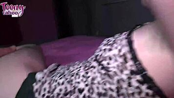 Jenna Fallz's Nice Tits Bounce During Secret Fuck with Seth Brogan in Bedroom