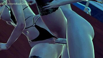 horny nicole slut fucked hard in office lingerie 3d hentai