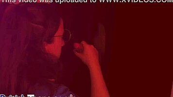 Nurse Greene, suck that anonymous cock at the gloryhole till you swallow!