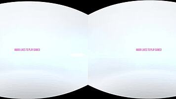 Hey amari, how's that vr game feel with toys riding your shaved pussy hard?