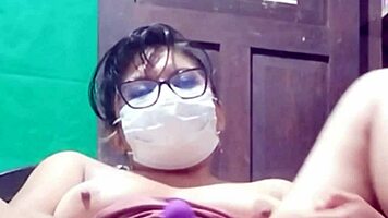 So horny I fucked my pussy with stepdad's vibrator toy multiple orgasms squirting