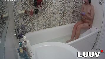 Luuv Elika Shaves Legs Intensely in Bathroom Reality Show