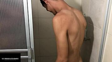 Thick Cock Slams Deep into Horny Latina Ass Bathroom