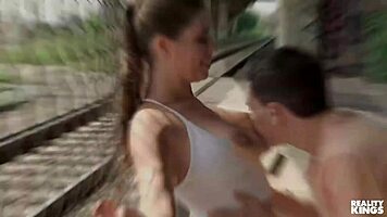 goth kira noir unimpressed by roommate angel young but licks her trimmed pussy