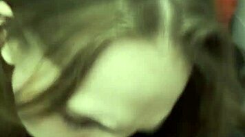 she meets guy at club and slurps his cock till sloppy facial