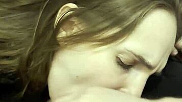 she meets guy at club and slurps his cock till sloppy facial