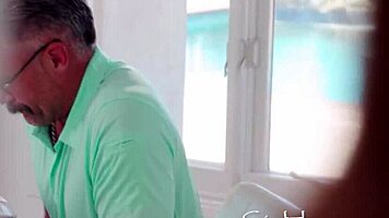 pretty wife's young lover gives ultimate footjob fetish tease