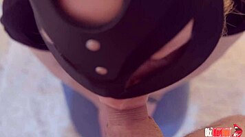 blonde milf babe bends over for pov deepthroat doggystyle creampie riding her juicy big ass pussy