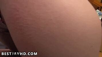 yuria mano hairy japanese teen gives pov blowjob craving cock deep