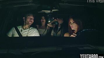 i'm sorry but this redhead milf gets pounded hard in wild foursome orgy