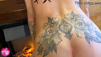 fucked girlfriend hard doggystyle with blowjob closeup then cum on her big ass