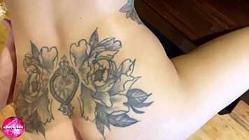 fucked girlfriend hard doggystyle with blowjob closeup then cum on her big ass