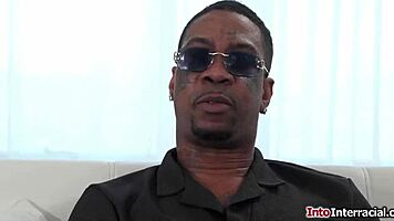 Petite latina fixed by black cock double penetration