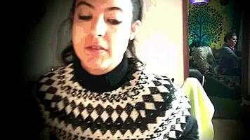 Brunette sneaks fuck session with guy records every thrust