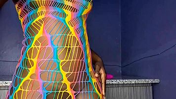 creamy chocolate pussy tempts for deep licking and orgasm