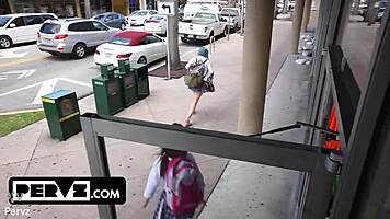 Daisy's shoplifting bust turns into kinky gym strip search creampie with athletic Nicky