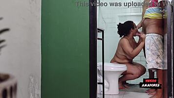 we're in the bathroom for this wild interracial group orgy with curvy wives