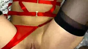 Latina girlfriend gets intense pounding in stockings