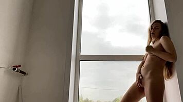 oh god watch me tease orgasm by the window for you!