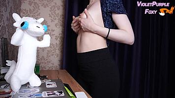 young babe teases puffy nipples on stream shaking to massive orgasm