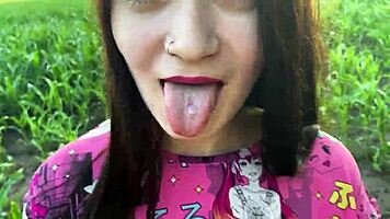 Nervous Babe in Cornfield Craves Stepbro's Monster Cock for Wild Relief!