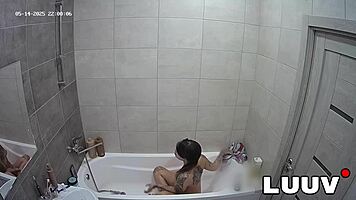 emily voyeurs her bathroom dildo masturbation to intense orgasm