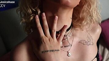 young blonde unleashes kinky party heat with tanned legs