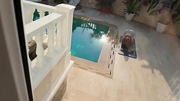 Big Titted Young Milf Sneaks Quick Cheating Fuck with Gardener in Heat