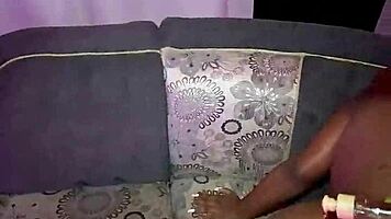 horny latina ebony's big tits bounce as monster cock fills her without panties