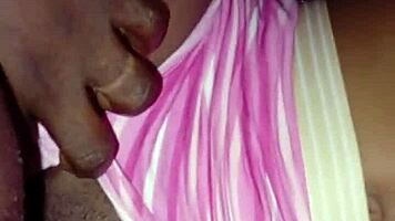 petite wet pussy stretched by monster cock panty fuck