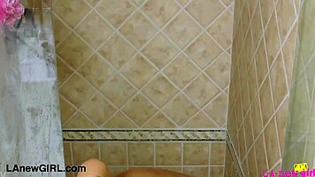 Sensual Latina Model Soaks Up In Steamy Shower.