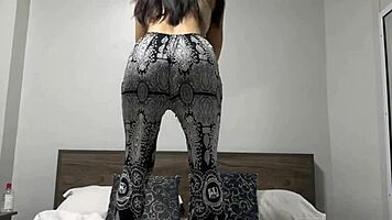 asian teen's fine ass tempts in intriguing pov workout view