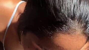 Dreamy Brunette Slut Sucks Big Cock For Amateur Couple Orgasm